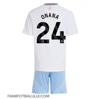 Aston Villa Amadou Onana #24 Echipament de Fotbal Replică 2024-25 Copii Deplasare (+ Șorturi)